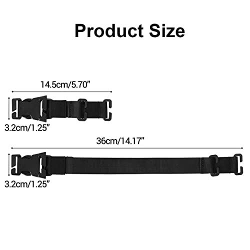 6 Pcs MOLLE Tactical Straps Adjustable Backpack Straps Attachment Webbing - color: Khaki