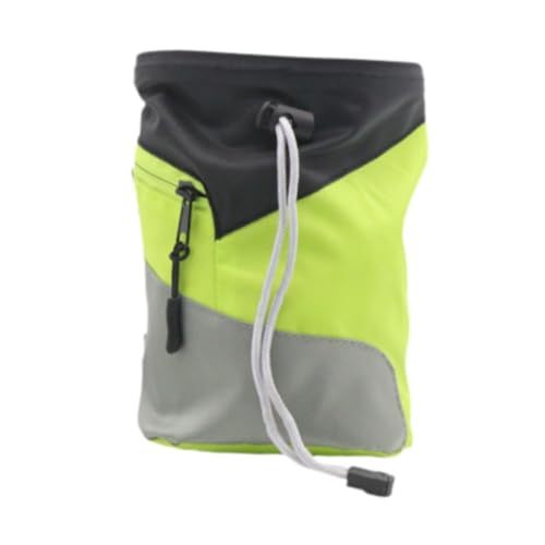 Chalk Bag for Rock Climbing Storage Pouch Practical Wear Resistant Waist Belt Chalk Carrier Bag for Weight Lifting Bouldering - color: Grey Green