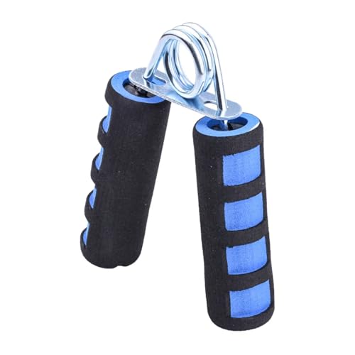 Adjustable Hand Grip Strengthener with Foam Handle, Wrist and Forearm Trainer, Steel Spring Resistance - color: Blue