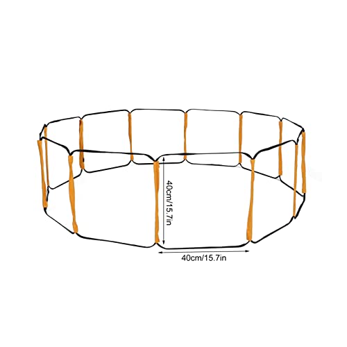 Agility Ladder Speed Training Equipment 12 Rung Professional Grade Durable Football Soccer Basketball Training Ladder with Carry Bag for Athletes Adults Orange 15.7x15.7 in