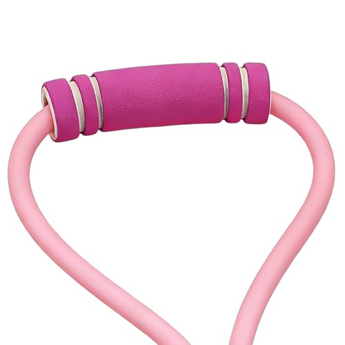 Pedal Puller Resistance Band 8-Tube Puller Rope | with 8-shaped Training Strap Adjustable Elastic Yoga Bands for Stretching for Fitness Workout Pilates - color: Pink