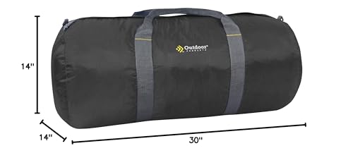 Outdoor Products Deluxe Duffel (Black, 12 in X 24 in) - color: Black, size: Large