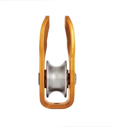 Petzl, FIXE, Compact Pulley with Fixed Side Plates, Yellow - color: Yellow