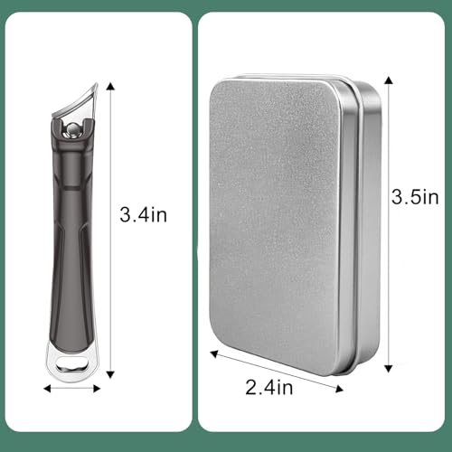 Ingrown Nail Clippers, CLPPNA Slanted Curved Blade Toe Nail Clippers for Ingrown Toenails & Fingernail, Stainless Steel Toenail Clippers Cutter, Angled Nail Clippers for Seniors, Men, Women - style: 1PCS(45°Ingrown)