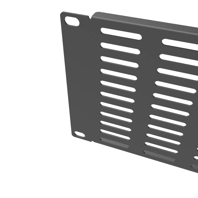 2 Pack of 3U Vented Blank Panel - Metal Rack Mount Filler Panel | for 19in Server Rack Cabinet or Enclosure, Black (3U) - size: 3U