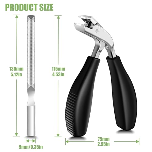 Toenail Clippers for Seniors Thick Toenails with Catcher ABS Long Handle | 2026 Upgrade Straight Angled Head Large Toe Nail Clippers for Men, Sharp Heavy Duty Nail Cutter - style: Modern