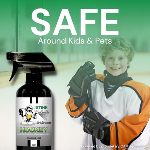 The Stink Solution Hockey Odor Eliminator Spray, Unscented, 2 Pack, 16 oz | Eliminates Sweat and Body Odor at the Source. Deodorizer for Skates, Gloves, Helmets, Guards, Pads and Hockey Bags - size: 16 Fl Oz (Pack of 2)