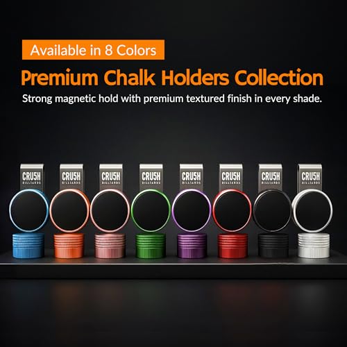 Magnetic Chalk Holder with Lid & Belt Clip – Round Billiard Pool Cue Chalk Holder with Strong Magnet, Portable Snooker Chalk Case for Players - color: Blue