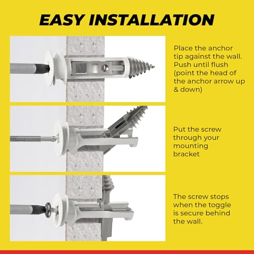 Heavy Duty Drywall Anchors and Screws Kit Including Toggle Anchors & Screws Durable Zinc Plastic Self Drilling Drywall Anchors for Hanging Pictures & More - style: 10 Pack
