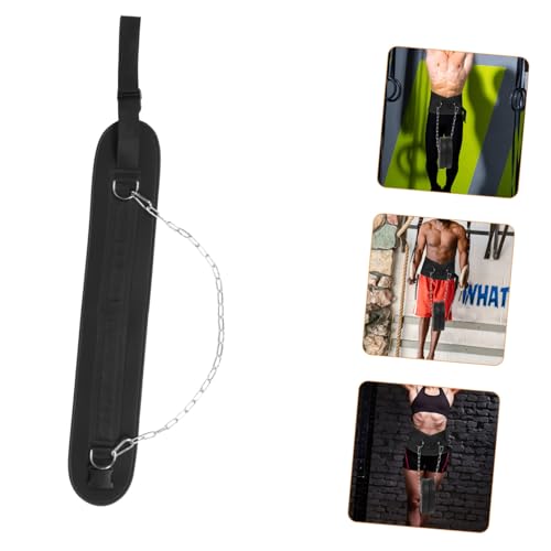 Contoured Fitness Dipping Belt with Chain for Weightlifting Weighted Dips Pull-ups Chin-ups Hip Squats Premium Training Equipment for Strength Building and Muscle Support
