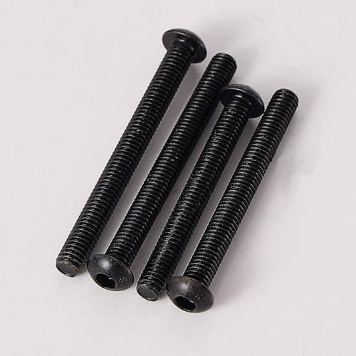 M6-1.0 Button Head Socket Cap Bolts Screws - 20/25/30/35/40mm Length Kit, 10.9 Grade Alloy Steel, Allen Drive, Black Oxide Finish, Full Thread,50-Piece Set - size: 12.9-Button-M6-20-40mm