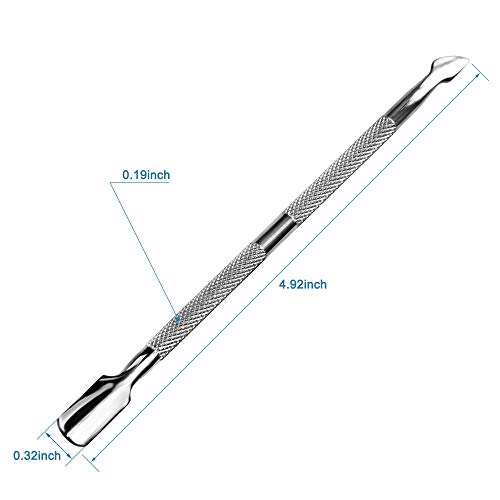 Professional Cuticle Pusher and Cutter, Cuticle Trimmer & Cuticle Remover, 2-Piece Manicure Tools Set for Fingernail and Toenail - size: 2 Piece Set