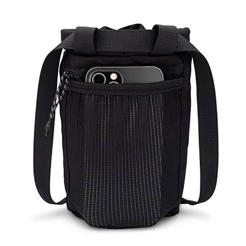 Oso Supply Co - Classic Chalk Bag for Rock Climbing, Bouldering Chalk Bag Bucket with Quick-Clip Belt, Zippered Pockets and Pouch - Perfect Indoor/Outdoor Rock Climbing Gear Equipment - color: Black