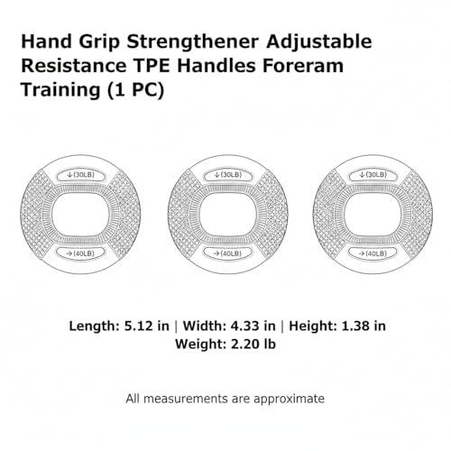Adjustable Hand Grip Strengthener with TPE Handles for Forearm, Finger & Wrist Training - Portable Fitness Tool - color: Purple