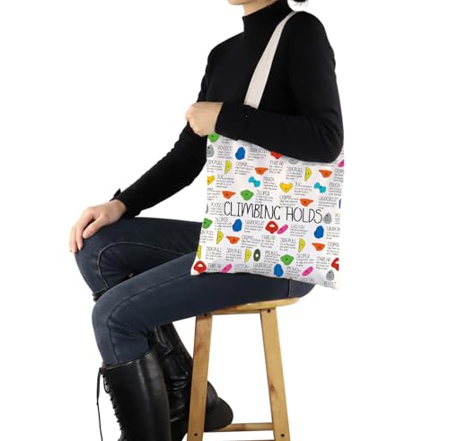 G2TUP Climbing Inspired Gift Climbing Hold Tote Bag Rock-Climb Handbag Climbing Lover Gift Types Of Climbing Hold Gift