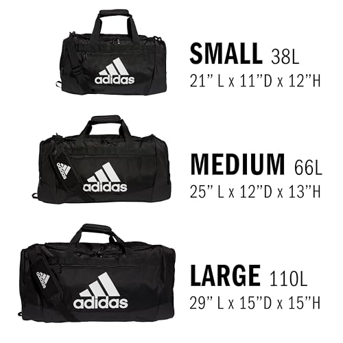 adidas Unisex Defender 4.0 Gym Duffel Bag for Men and Women - color: Jersey Onix Grey/Black, style: Unisex Defender 4.0 Gym Duffel Bag for Men and Women
