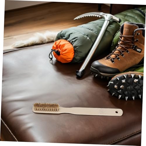 Ciieeo Rock Climbing Chalk and Thick Boar Bristles Brush with Ergonomic Wood Handle Portable Bouldering Hold Cleaner for Outdoor Climbing and Boulder Wall Maintenance