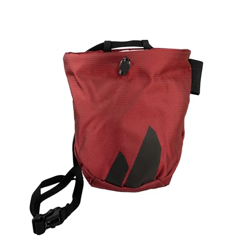 TRANGO Photon Eco Chalk Bag - Ultralight Climbing Chalk Bag, Sustainable Materials, Brush Holder, Adjustable Waist Belt, Rock Climbing & Bouldering - color: Rust