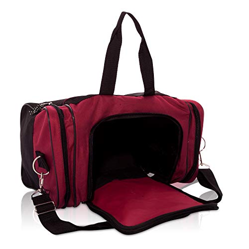 DALIX 17" Blank Duffle Bag Duffel Bag Travel Size Sports Durable Gym Bag - color: Maroon