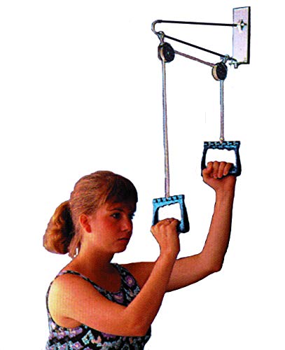 Essential Medical Supply Overdoor Exercise Pulley Set - Shoulder Physical Therapy Equipment for at-Home Workouts, Durable Door Attachment, Adjustable Resistance for Shoulder Strengthening