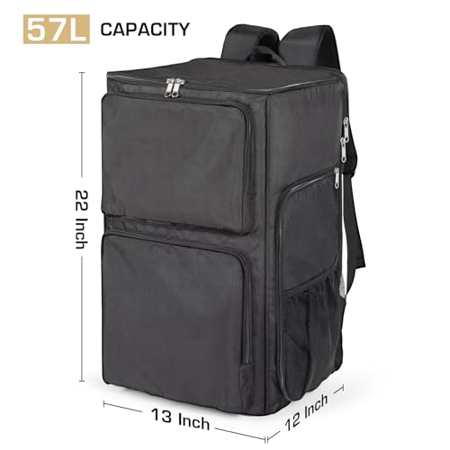 Gatycallaty Sneaker Bag Travel Shoes Duffel Bag Carry On Adjustable Compartment for Workout Travel Gym (Black) - color: Black