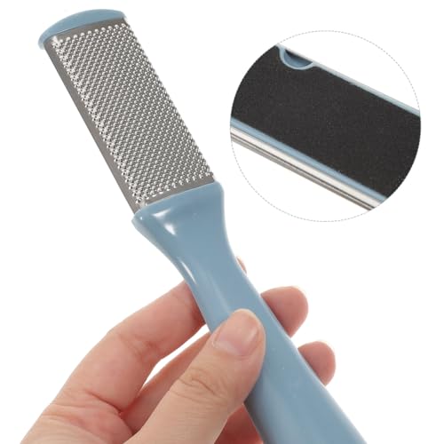 Dual Sided Foot File 6.69 Inch Pedicure Rasp with Mesh and Sandpaper for Foot Care Callus Scraper Cracked Heel Maintenance 2 Pack
