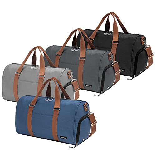 Sports Gym Bag with Shoe Compartment&Wet Pocket,Travel Duffel bag,Weekend Bag,Workout Bag Suitable for Men and Women - color: dark grey