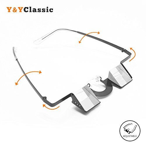 YY Vertical Belay Glasses for Rock Climbing – Upward Vision Prisms for Safe Belaying – Anti Neck Strain – Not for Reading - style: Classic Blue