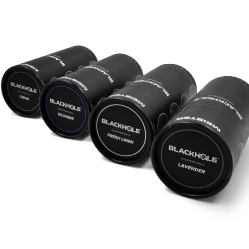 Meister BlackHole Deodorizer Balls for Shoes, Gloves, Gym Bags and More - Fresh Scent Moisture & Odor Absorbers - 4 Pack - Cedar