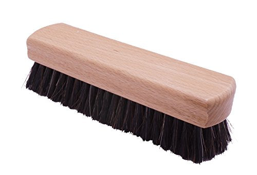 Konex Handcrafted Wooden Shoe Brush with Polished Finish - Shoe Cleaning Brush with Mix Horsehair and Tampico Bristles - Premium Shoe Brushes for Cleaning by Konex - color: Varnished