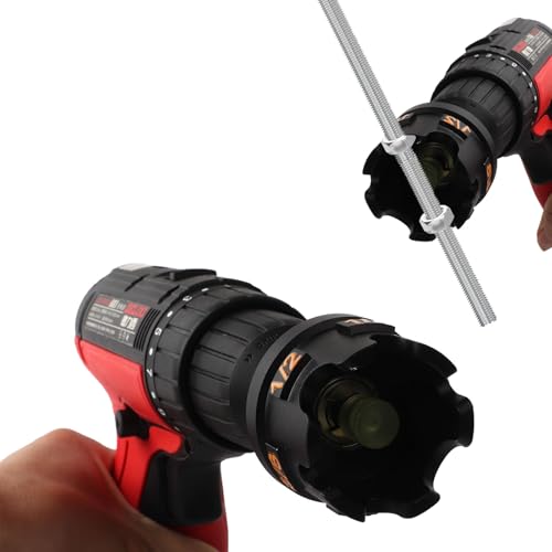 Nut Zipper Drill Attachment for Fast Nut and Bolt Removal, Aluminium Alloy Hex Shank Nut Driver for 1/4", 3/8", and 1/2" Threaded Rods,Fast Nut and Bolt Removal for Conduit Racks,Strut Systems 1 piece