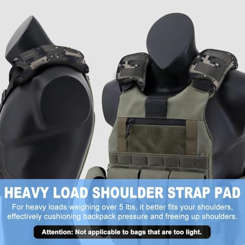 ZINZ 2-Pack Tactical Shoulder Pad, Ultra-Thick Comfort Cushion for Vest Straps, Backpacks, Breathable & Shock-Absorbing,Camouflage-gray - color: Camouflage-gray