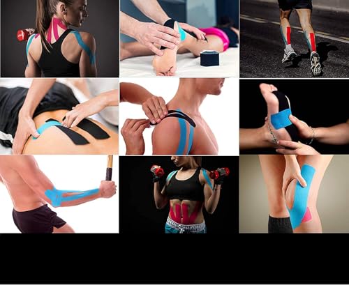 Hampton Adams | As Seen on Shark Tank | Elastic Kinesiology Tape (2-Pack) | Uncut Athletic Tape Supports & Protects Muscles Knees Shoulders & Plantar Fasciitis | Waterproof Hypoallergenic (Sky Blue) - color: Blue, size: 2in x 16ft (2 Rolls)