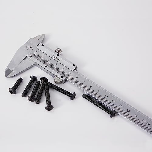 M5 x 20mm 25mm 30mm 35mm 40mm Button Head Socket Cap Screws Bolts, 10.9 Grade Alloy Steel, Black Oxide Finish, Metric Allen Hex Drive, Fully Threaded, Assortment Kit 50Pcs - size: Button M5x20-40 mm