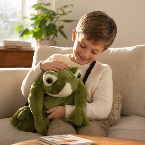 Cute Frog Plush Climbing Chalk Bag, Soft Animal Magnesium Powder Pouch with Drawstring Closure & Hanging Loop, Portable Chalk Bucket for Bouldering, Weightlifting, Gym Training & Outdoor Sports