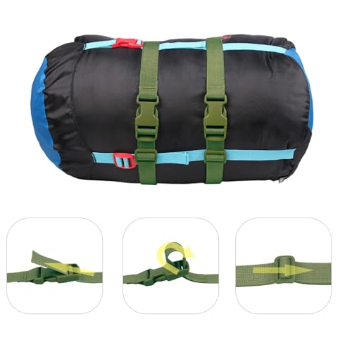 XTACER 1 Inch Molle Backpack Accessory Strap Luggage Straps Cover Strap Sleeping Bag Strap with Buckle (Green, 60) - color: GREEN, size: 60 Inches
