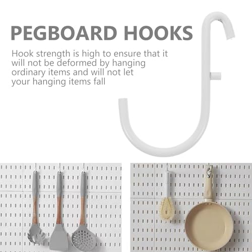 BESTYASH 3pcs J Shape Metal Pegboard Hooks for Tool Hanging Board Utility Pegboard Tool Organizer Hooks Compatible for Garage Workshop Storage