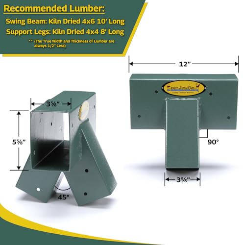 Eastern Jungle Gym Swing Set Bracket Kit with 2 Easy 1-2-3 A-Frame Brackets and 1 Easy 1-2-3 A-Frame Middle Bracket | Swing Set Bracket Kit | Heavy Duty DIY Swing Set Hardware for Outdoor Playset Frame - style: 2 A-Frame Brackets + A-Frame Middle Bracket
