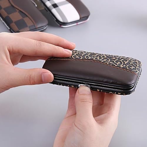 7-Piece Manicure Set - Stainless Steel Nail Clippers & Grooming Kit with Leather Case - Perfect for Home, Travel, Gifts, & Outdoor Use for Men & Women