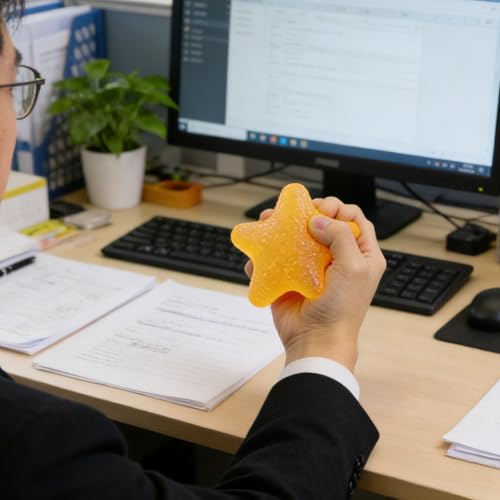 2pcs Hand Grip Exercise Ball - Finger Exerciser Star - Hand Grip Squeeze Star for Strength, Stress & Recovery, Muscle Training, Sports Rock Climbing Pink - color: Yellow