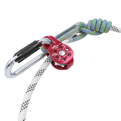 Fixed Micro Pulley 27kN CE UIAA Certified Slack Tender for Hitch Tending - color: One Unit