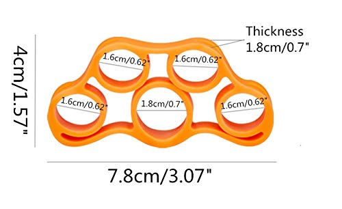 3PCS Finger Stretcher Resistance Bands Strength Trainer for Forearm Exercise Guitar Finger Strengtheners Rock Climbing 6.6 8.8 11 Pounds - color: Style 1-1