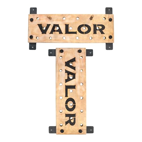 Valor Fitness Climbing Peg Board – Wall Mounted Plywood for Gym, Ninja Training, Cross Training, Rock Climbing & Gymnastics Workout Equipment - color: Double Peg Board