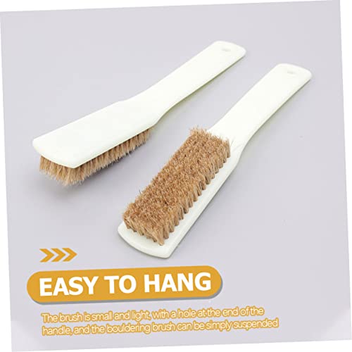 GARVALON 2pcs Natural Walnut Stone Cleaning Brush Sturdy for Outdoor Rock Climbing