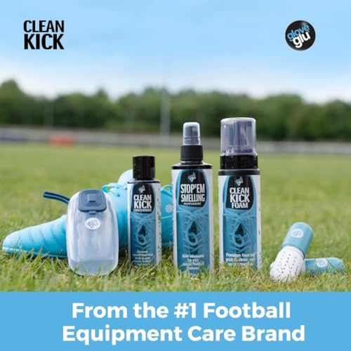 Glove Glu Clean Kick Foam for cleaning soccer boots - size: 8 Fl Oz (Pack of 1), style: Stop'em Smelling Peppermint