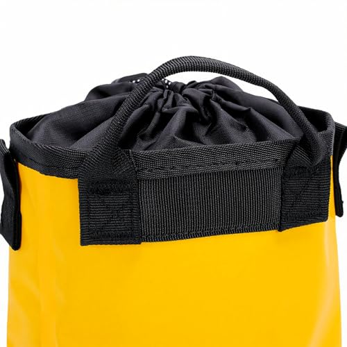RiToEasysports Drawstring Backpack, Water Proof 500d Pvc Mesh Fabric Adjustable Rope Storage Bag For Climbing Gear And Tools (Yellow) - color: Yellow