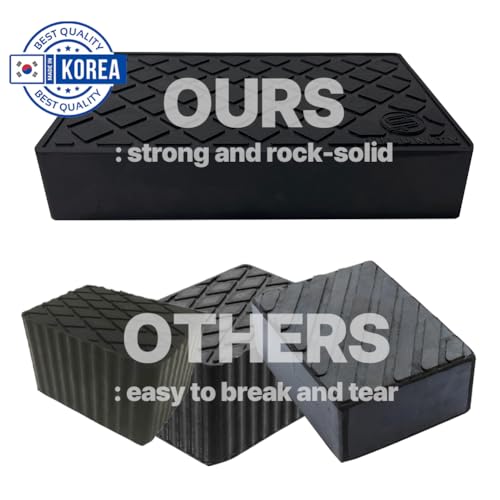 4 Pack of Silunity Car Lift Blocks - Made in Korea - High Density Durable Rubber - Various Thicknesses - Auto Lift Use - Rubber Blocks (Circle, T: 1.0" (24mm)) - size: T: 1.0" (24mm), style: Circle