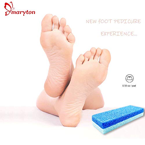 Maryton Foot Pumice Stone for Feet Hard Skin Callus Remover and Scrubber (Pack of 4) (Blue) - style: Classic Blue
