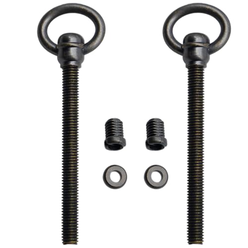 2 PCS Swivel Mirror Mounting Bolt M8 Antique Brass Mirror Frame Screws for Retro Rotating Mirrors - size: 118 MM / 4.65 IN