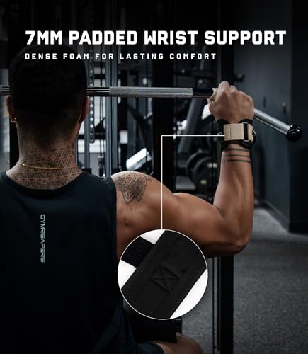 Gymreapers GripLink Lifting Straps – Heavy Duty D-Ring Weight Lifting Wrist Straps with Anti-Slip Silicone Grip Beads, Adjustable Support for Deadlifts, Powerlifting, Cable Machines & Gym Training - color: Desert Sand